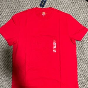 Red t-shirt with tag